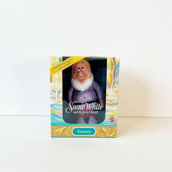 1992 Mattel Disney Snow White and the 7 Dwarfs Sneezy Doll Magic Color Change - Picture 1 of 5